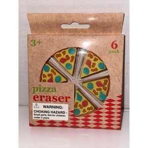 NEW 6 Slices Pizza eraser teacher supply Fun party favor math counter fraction